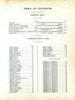 Table of Contents, La Mourne County 1913